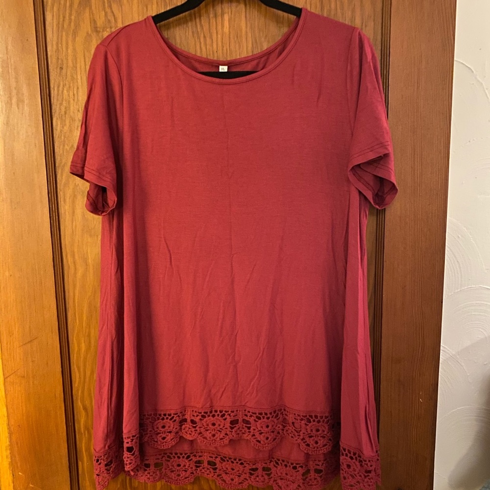 Lace-Trimmed Top